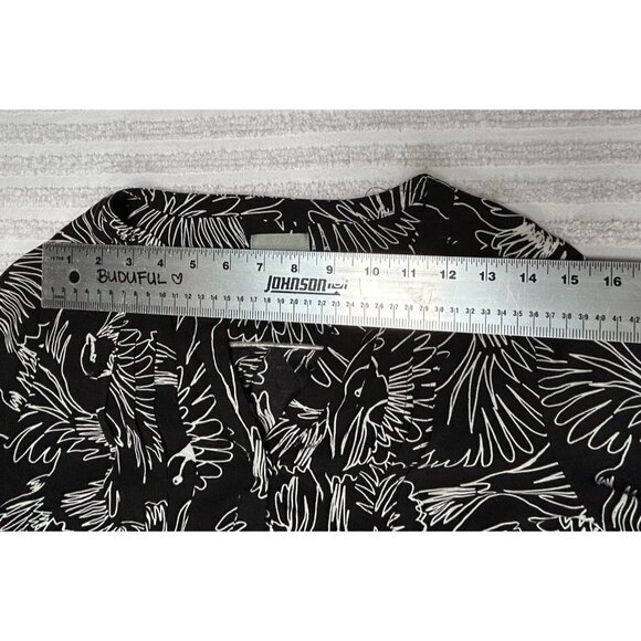 Anthropologie Maeve Womens 3/4 Sleeve Tunic Top Size 4 Black Pintuck Wildbird - Picture 6 of 9